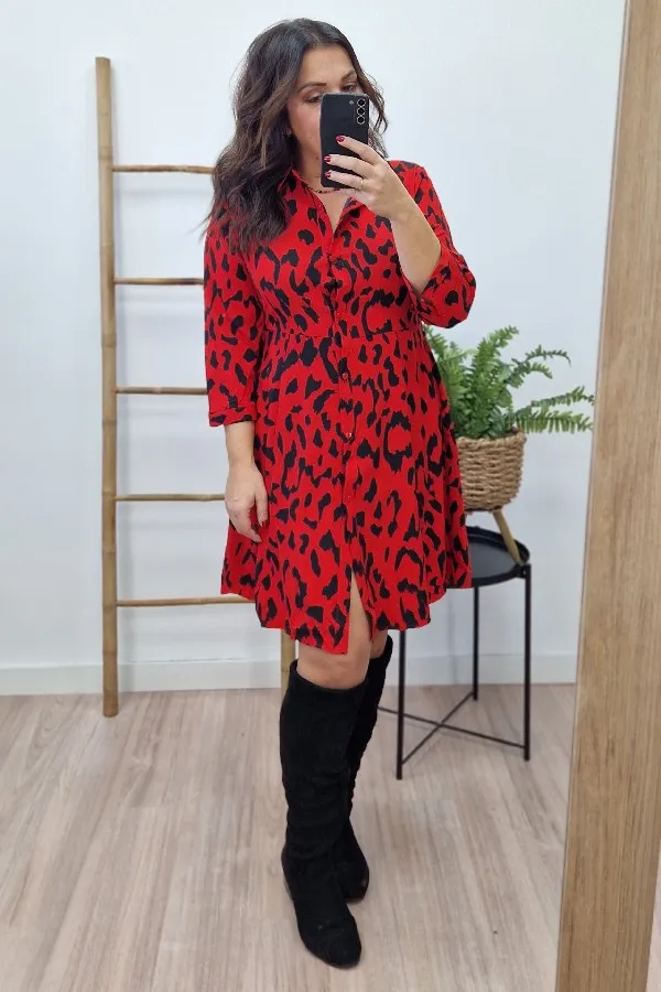 Vestido Print Rojo