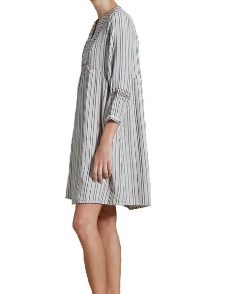 VESTIDO TúNICA  INDICOLD ESTAMPADO RAYAS MARINO