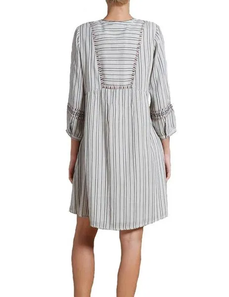 VESTIDO TúNICA  INDICOLD ESTAMPADO RAYAS MARINO