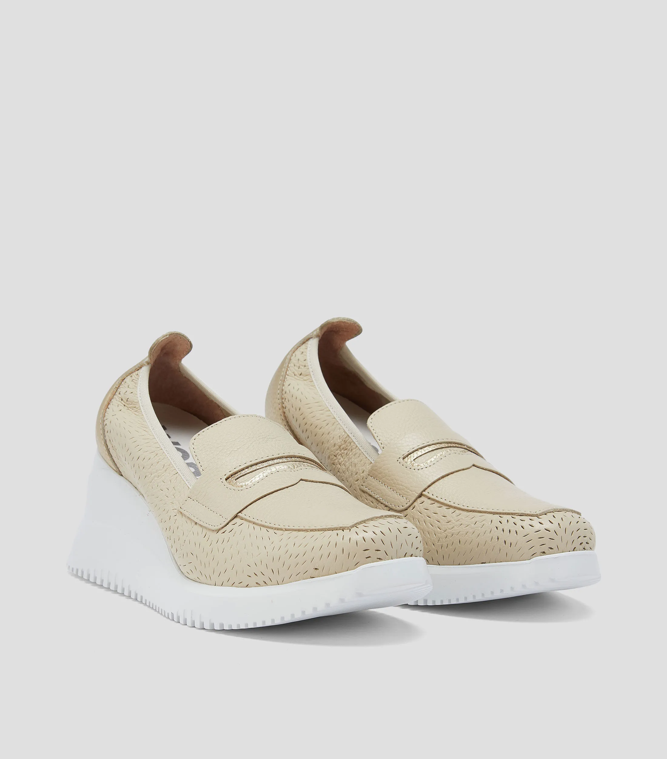 Wonders Zapatillas Slip On de Tacón Bajo Cuña Mujer
