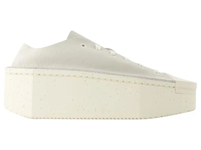 Y3 ZAPATILLAS RENGA LO  Y 3  CUERO  BLANCO CASTAñO BEIGE 