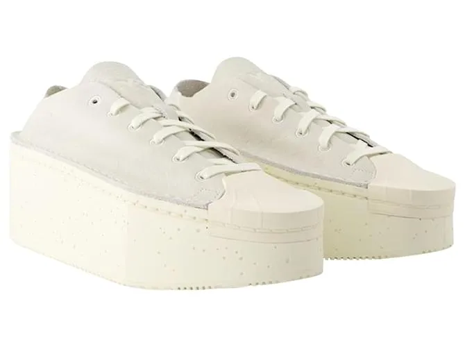 Y3 ZAPATILLAS RENGA LO  Y 3  CUERO  BLANCO CASTAñO BEIGE 