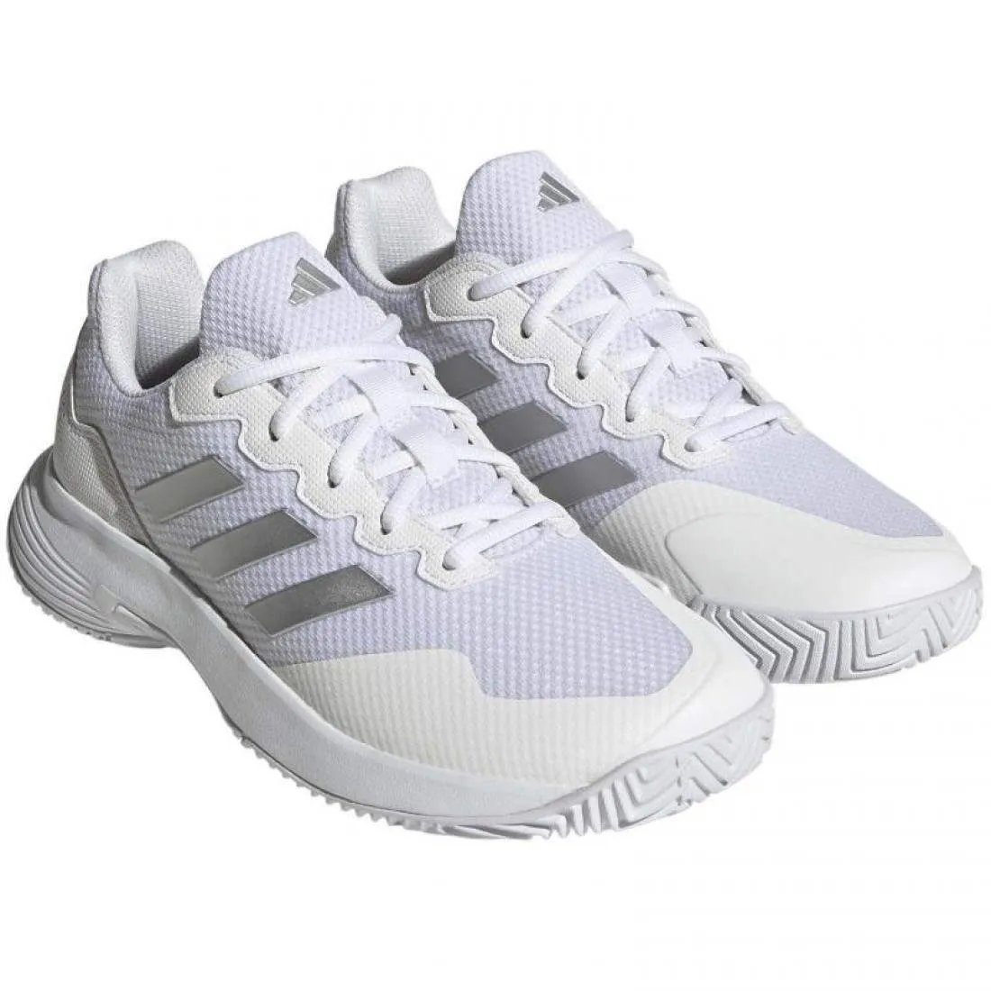 Zapatillas Adidas GameCourt 2 Blanco Plata Metal Mujer | Adidas