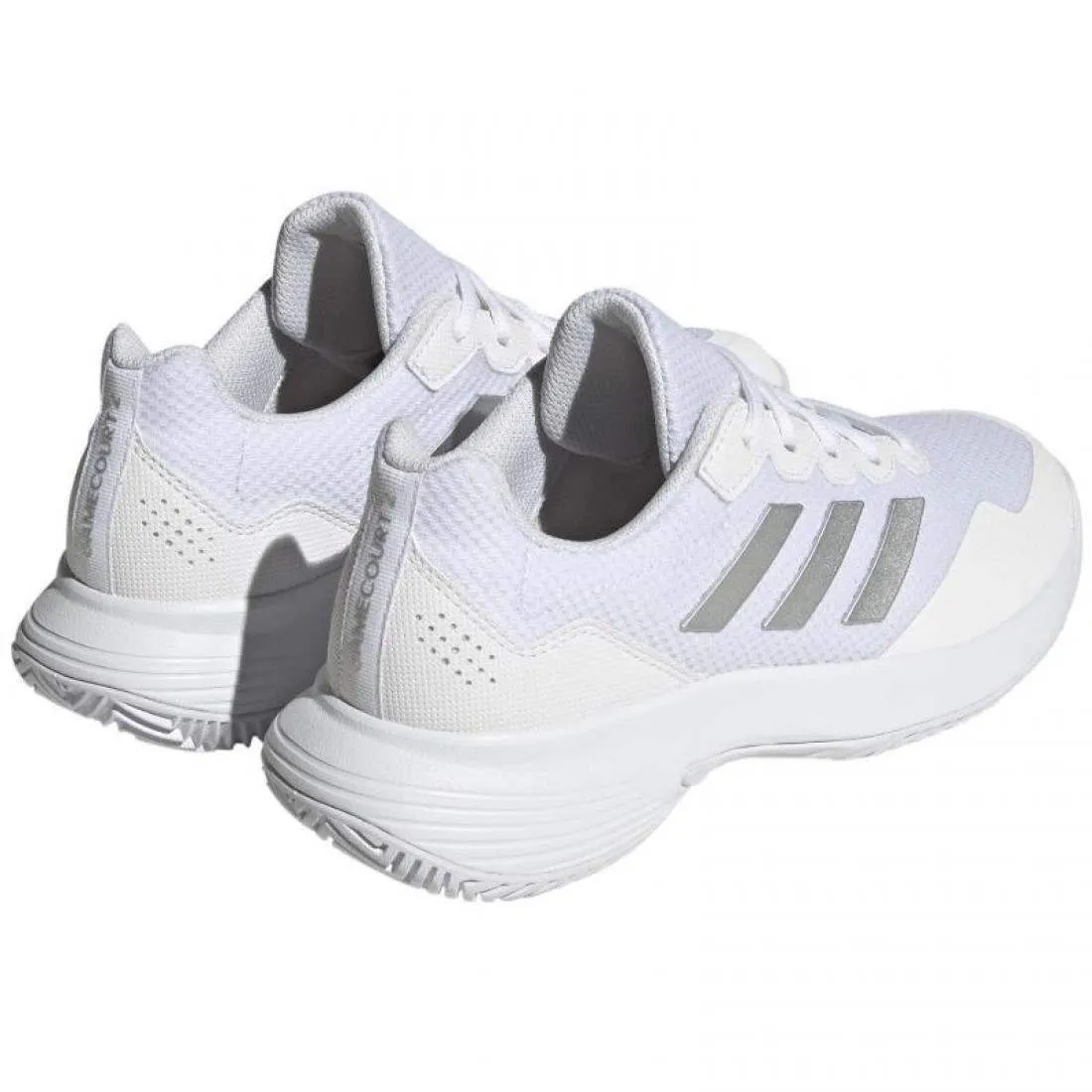 Zapatillas Adidas GameCourt 2 Blanco Plata Metal Mujer | Adidas