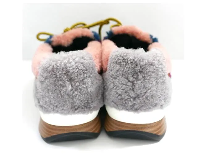 Zapatillas Fendi Patchwork Shearling Multicolor 
