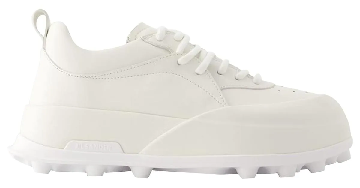 ZAPATILLAS  JIL SANDER  PIEL  PORCELANA BLANCO 