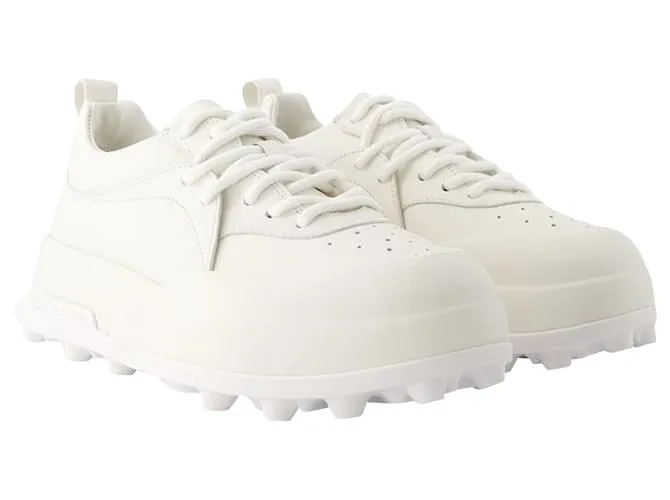 ZAPATILLAS  JIL SANDER  PIEL  PORCELANA BLANCO 