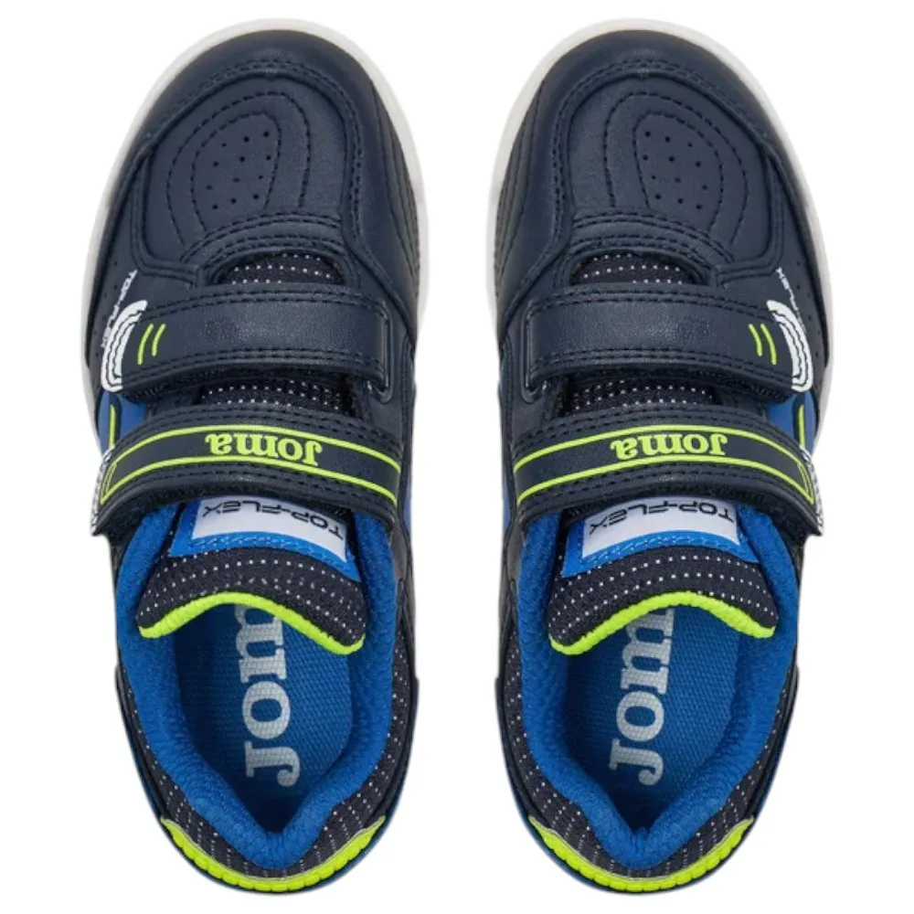 ZAPATILLAS JOMA TOP FLEX JR 2403 AZUL MARINO ROYAL TPJW2403INV INDOOR FUTBOL SALA NIÑOS