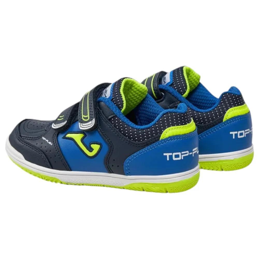 ZAPATILLAS JOMA TOP FLEX JR 2403 AZUL MARINO ROYAL TPJW2403INV INDOOR FUTBOL SALA NIÑOS