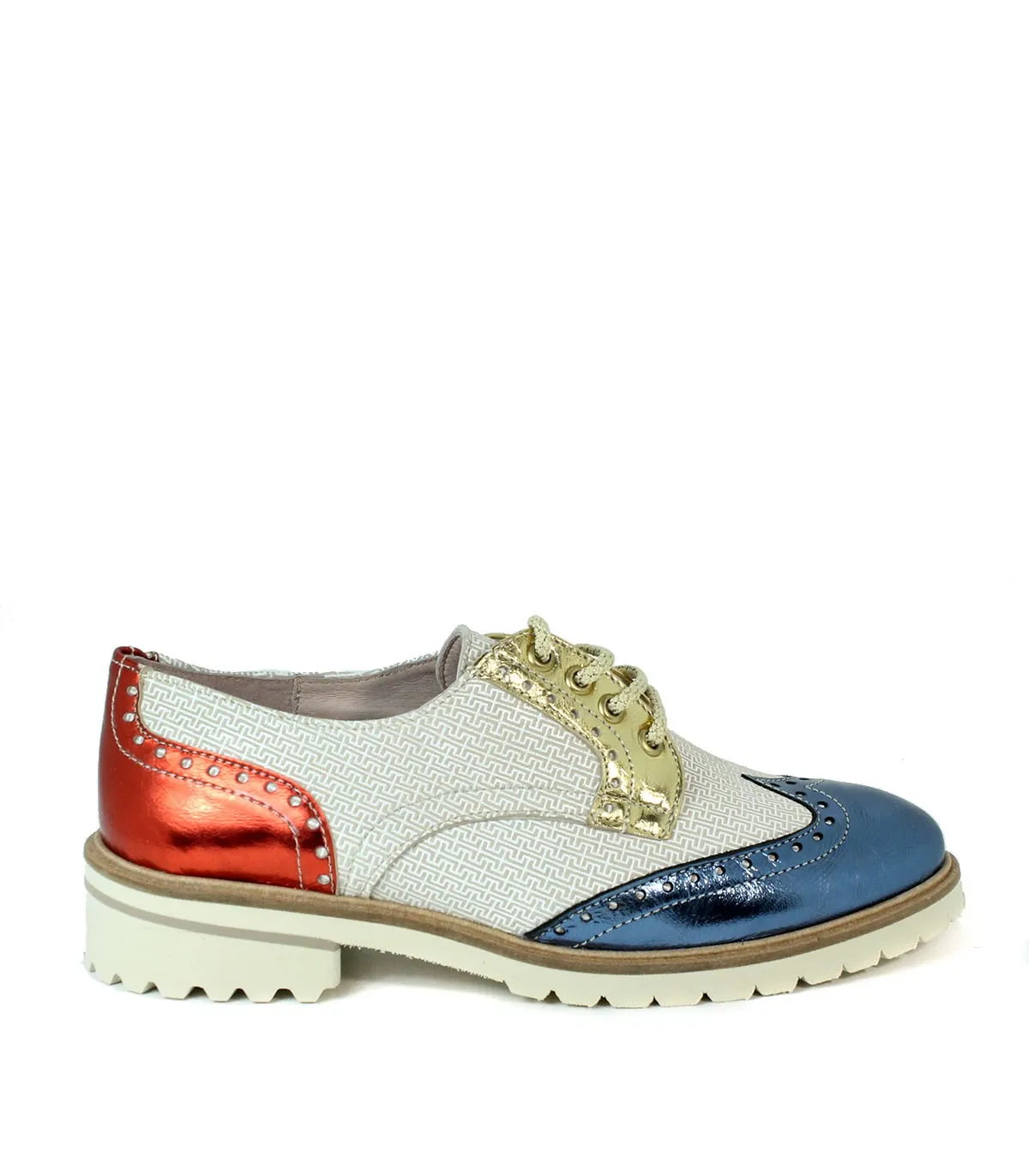 ZAPATOS DE CORDONES METALIZADOS APLAUSO SPIGA MULTI