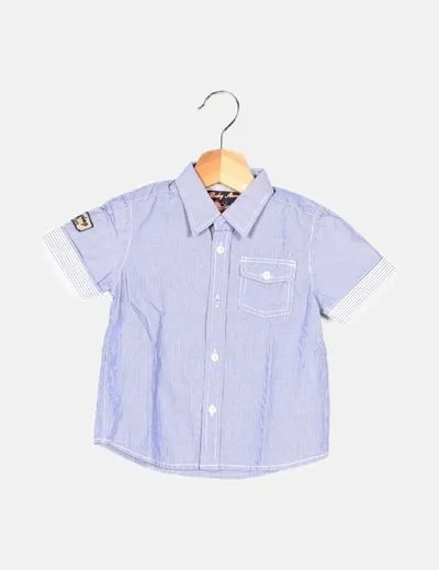Zara Camisa de rayas con bolsillo